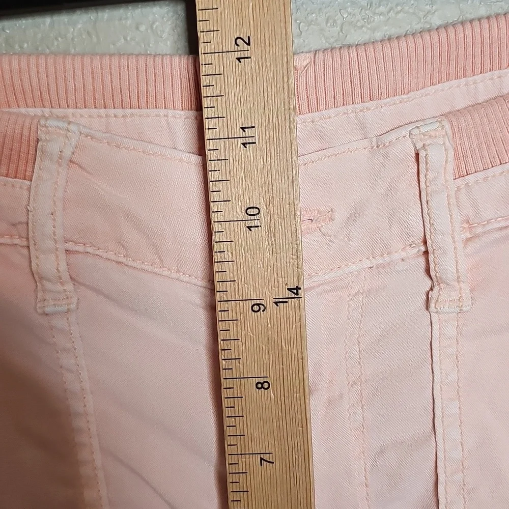 American Eagle Dreamy Drape Stretch Cargo Super High Waist Baggy Pants 6 Peach - Picture 7 of 10